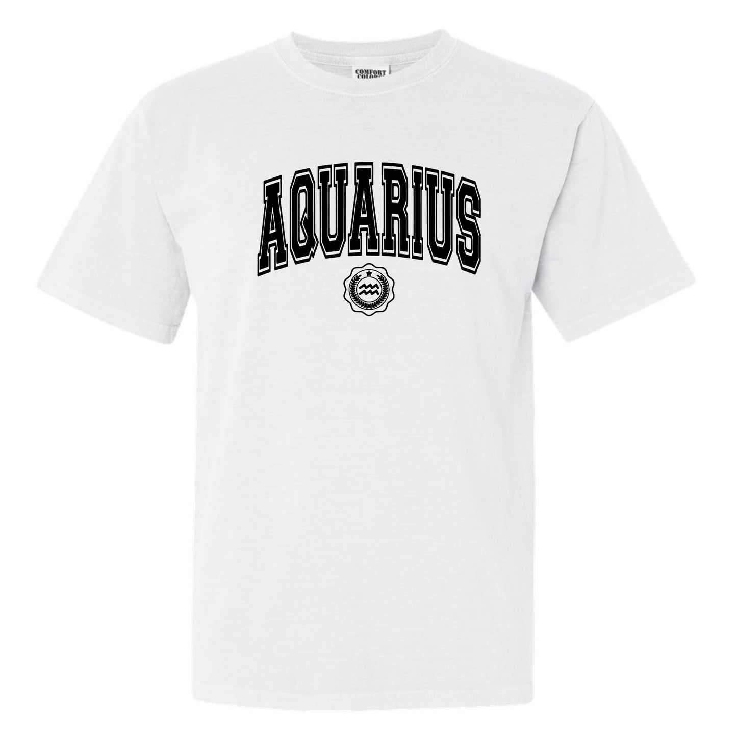 Aquarius Collegiate Zodiac Short Sleeve Tee