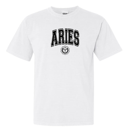 Aries Collegiate Zodiac Short Sleeve Tee